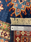 27581-Royal Kazak Hand-Knotted/Handmade Afghan Rug/Carpet Tribal/Nomadic Authentic/ Size: 11'9" x 9'0"/358cm x 274cm