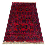 27831-Chobi Ziegler Handmade/Hand-knotted Afghan Rug/Carpet Tribal/Nomadic Authentic/ Size: 5'2" x 3'3" / 157cm x 99cm