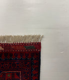 27831-Chobi Ziegler Handmade/Hand-knotted Afghan Rug/Carpet Tribal/Nomadic Authentic/ Size: 5'2" x 3'3" / 157cm x 99cm