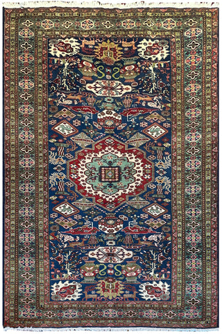 26133- Abadeh Persian Hand-Knotted Authentic//Traditional/Carpet/Rug/ Size: 8'6" x 5'5"
