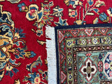 26133- Abadeh Persian Hand-Knotted Authentic//Traditional/Carpet/Rug/ Size: 8'6" x 5'5"