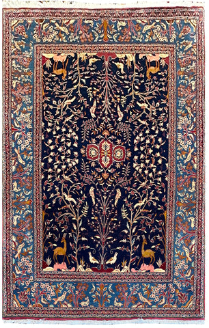 26147-Kashan Hand-Knotted/Handmade Persian Rug/Carpet Traditional/Authentic/Size: 8'0" x 5'0"
