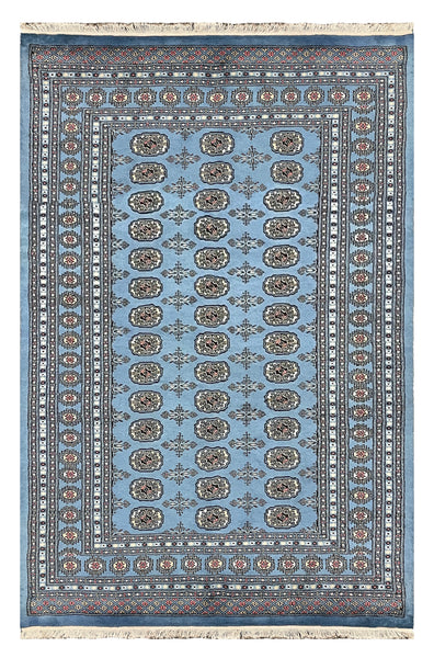 27595-Bokhara Hand-Knotted/Handmade Pakistani Rug/Carpet Tribal/Nomadic Authentic/ Size: 8'6" x 5'6"/259 cm × 168 cm