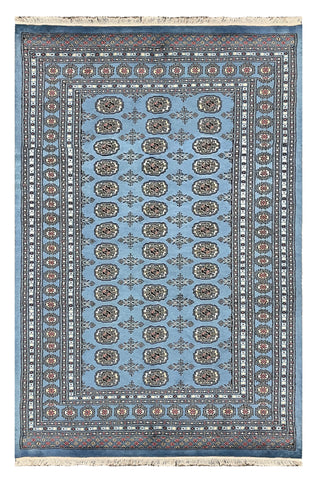 27595-Bokhara Hand-Knotted/Handmade Pakistani Rug/Carpet Tribal/Nomadic Authentic/ Size: 8'6" x 5'6"/259 cm × 168 cm