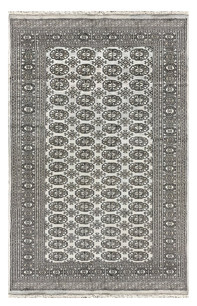 27612-Bokhara Hand-Knotted/Handmade Pakistani Rug/Carpet Tribal/Nomadic Authentic/ Size: 7'10" x 5'0"/239 cm × 152 cm