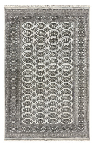 27612-Bokhara Hand-Knotted/Handmade Pakistani Rug/Carpet Tribal/Nomadic Authentic/ Size: 7'10" x 5'0"/239 cm × 152 cm