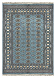 27587-Bokhara Hand-Knotted/Handmade Pakistani Rug/Carpet Tribal/Nomadic Authentic/ Size: 8'0" x 5'6"/244cm x 168cm