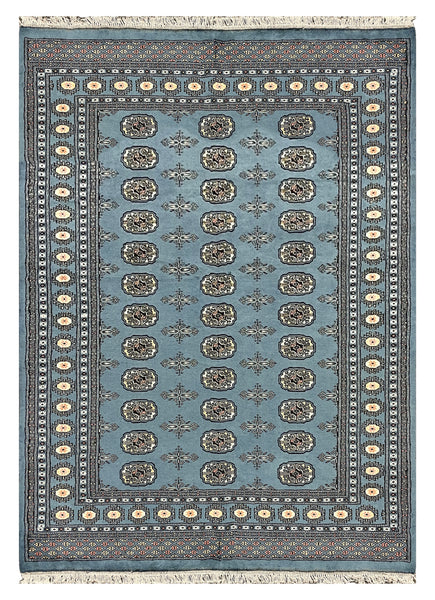 27587-Bokhara Hand-Knotted/Handmade Pakistani Rug/Carpet Tribal/Nomadic Authentic/ Size: 8'0" x 5'6"/244cm x 168cm