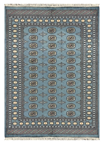 27587-Bokhara Hand-Knotted/Handmade Pakistani Rug/Carpet Tribal/Nomadic Authentic/ Size: 8'0" x 5'6"/244cm x 168cm