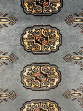 27587-Bokhara Hand-Knotted/Handmade Pakistani Rug/Carpet Tribal/Nomadic Authentic/ Size: 8'0" x 5'6"/244cm x 168cm