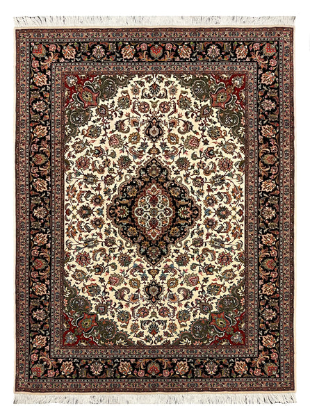 27948- Tabriz Persian Hand-knotted Carpet Authentic/Traditional Carpet/Rug/Size: 7'0" x 4'9"/213cm x 145cm