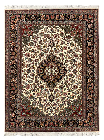 27948- Tabriz Persian Hand-knotted Carpet Authentic/Traditional Carpet/Rug/Size: 7'0" x 4'9"/213cm x 145cm