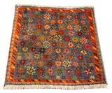 24428-Ghashgai Hand-Knotted/Handmade Persian Rug/Carpet Tribal / Nomadic Authentic/Size: 1'8" x 1'7"