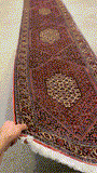 27946-Bidjar Hand-Knotted/Handmade Persian Rug/Carpet Traditional/ Authentic/ Size: 13'3"x 2'5"/404cm x 74cm