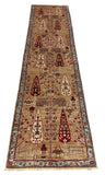 27609-Chobi Ziegler Handmade/Hand-knotted Afghan Rug/Carpet Tribal/Nomadic Authentic/ Size: 9'6" x 2'4"/290 cm × 71 cm
