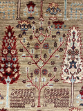 27609-Chobi Ziegler Handmade/Hand-knotted Afghan Rug/Carpet Tribal/Nomadic Authentic/ Size: 9'6" x 2'4"/290 cm × 71 cm