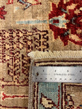27609-Chobi Ziegler Handmade/Hand-knotted Afghan Rug/Carpet Tribal/Nomadic Authentic/ Size: 9'6" x 2'4"/290 cm × 71 cm