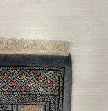 27618-Bokhara Hand-Knotted/Handmade Pakistani Rug/Carpet Tribal/Nomadic Authentic/ Size: 9'8" x 2'6"/295cm ×76cm