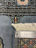 27618-Bokhara Hand-Knotted/Handmade Pakistani Rug/Carpet Tribal/Nomadic Authentic/ Size: 9'8" x 2'6"/295cm ×76cm