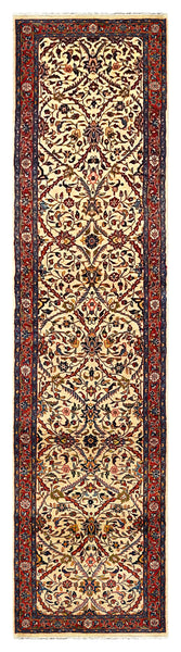 27408-Sarough Hand-Knotted/Handmade Persian Rug/Carpet Traditional Authentic/ Size: 12'5"x 2'8"/378cm x 81cm