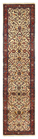 27408-Sarough Hand-Knotted/Handmade Persian Rug/Carpet Traditional Authentic/ Size: 12'5"x 2'8"/378cm x 81cm