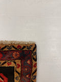 27458-Hamadan Hand-Knotted/Handmade Persian Rug/Carpet Tribal/Nomadic Authentic/ Size: 9'11" x 3'3"/302cm x 99cm