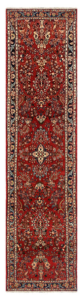 27325-Sarough Hand-Knotted/Handmade Persian Rug/Carpet Traditional Authentic/ Size: 10'10"x 2'5"/332cm x 74cm