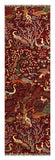 27828-Chobi Ziegler Handmade/Hand-knotted Afghan Rug/Carpet Tribal/Nomadic Authentic/ Size: 9'7" x 2'7" / 292cm x 79cm