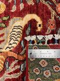 27828-Chobi Ziegler Handmade/Hand-knotted Afghan Rug/Carpet Tribal/Nomadic Authentic/ Size: 9'7" x 2'7" / 292cm x 79cm
