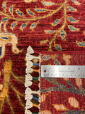27827-Chobi Ziegler Handmade/Hand-knotted Afghan Rug/Carpet Tribal/Nomadic Authentic/ Size: 12'9" x 2'7" / 289cm x 79cm