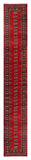 27630-Bokhara Hand-Knotted/Handmade Pakistani Rug/Carpet Tribal/Nomadic Authentic/ Size: 15'8" x 2'6"/478cm ×76cm