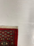 27630-Bokhara Hand-Knotted/Handmade Pakistani Rug/Carpet Tribal/Nomadic Authentic/ Size: 15'8" x 2'6"/478cm ×76cm