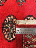 27630-Bokhara Hand-Knotted/Handmade Pakistani Rug/Carpet Tribal/Nomadic Authentic/ Size: 15'8" x 2'6"/478cm ×76cm
