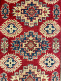 27804-Kazak Hand-Knotted/Handmade Afghan Rug/Carpet Tribal/Nomadic Authentic/ Size:12'6" x 2'6"/381m x 76cm