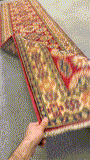 27804-Kazak Hand-Knotted/Handmade Afghan Rug/Carpet Tribal/Nomadic Authentic/ Size:12'6" x 2'6"/381m x 76cm