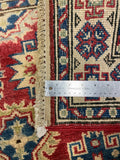 27805-Kazak Hand-Knotted/Handmade Afghan Rug/Carpet Tribal/Nomadic Authentic/ Size: 12'8" x 2'6"/386m x 76cm