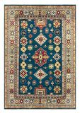 27927-Royal Kazak Hand-Knotted/Handmade Afghan Rug/Carpet Tribal/Nomadic Authentic/ Size: 9'8" x 6'6"/295m x 198cm