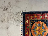 22378-Chobi Ziegler Hand-Knotted/Handmade Afghan Rug/Carpet Modern Authentic/Size: 7'11" x 5'9"