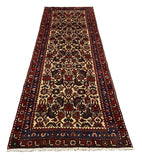 27444-Hamadan Hand-Knotted/Handmade Persian Rug/Carpet Tribal/Nomadic Authentic/ Size: 9'0" x 3'0"/274cm x 91cm