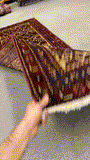 27444-Hamadan Hand-Knotted/Handmade Persian Rug/Carpet Tribal/Nomadic Authentic/ Size: 9'0" x 3'0"/274cm x 91cm