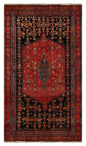 27247-Bidjar Hand-Knotted/Handmade Persian Rug/Carpet Traditional/ Authentic/ Size: 6'8"x 3'9"/203cm x 149cm
