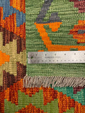 27713 - Kelim Hand-Woven/Flat-Weaved/Afghan Kelim/Carpet Modren/Nomadic Authentic/Size: 4'2" x 2'6"/127cm x 76cm