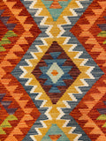 27733 - Kelim Hand-Woven/Flat-Weaved/Afghan Kelim/Carpet Modren/Nomadic Authentic/Size: 4'1" x 2'7"/124cm ×79cm