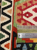 27747 - Kelim Hand-Woven/Flat-Weaved/Afghan Kelim/Carpet Modren/Nomadic Authentic/Size: 4'4" x 2'8"/132cm ×81cm