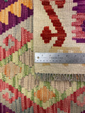 27659- Kelim Hand-Woven/Flat-Weaved/Afghan Kelim/Carpet Modern/Nomadic Authentic/Size: 3'9" x 2'6"/114cm ×76cm