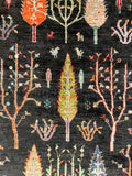 27810-Chobi Ziegler Handmade/Hand-knotted Afghan Rug/Carpet Tribal/Nomadic Authentic/ Size: 4'1" x 2'8" / 124cm x 81cm