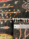 27810-Chobi Ziegler Handmade/Hand-knotted Afghan Rug/Carpet Tribal/Nomadic Authentic/ Size: 4'1" x 2'8" / 124cm x 81cm