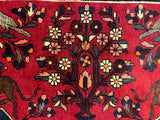 27279-Hamadan Hand-Knotted/Handmade Persian Rug/Carpet Tribal/Nomadic Authentic/ Size: 4'0" x 2'7"/122cm x 78cm