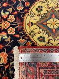27281-Hamadan Hand-Knotted/Handmade Persian Rug/Carpet Tribal/Nomadic Authentic/ Size: 4'1" x 2'6"/124cm x 75cm