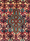 27284-Hamadan Hand-Knotted/Handmade Persian Rug/Carpet Tribal/Nomadic Authentic/ Size: 3'7" x 2'4"/111cm x 70cm